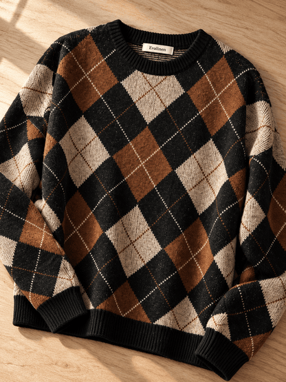 Women’s Classic Argyle Cotton-Blend Sweater