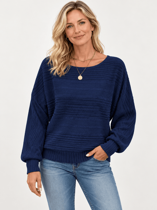 Women’s Wool-Blend Textured Batwing Sweater