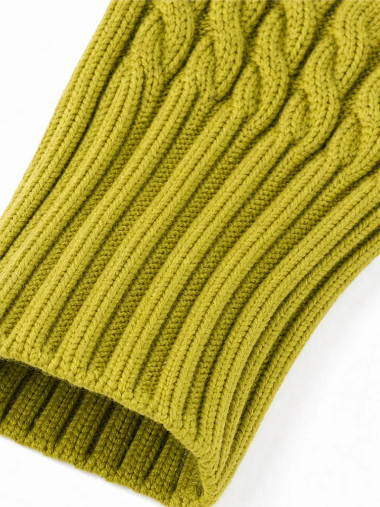 Women’s Wool-Blend Longline Cable-Knit Cardigan